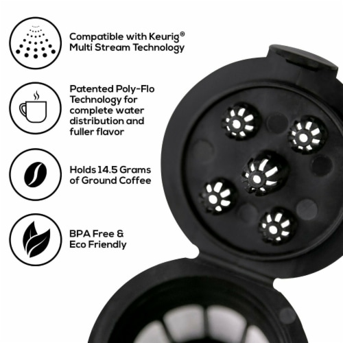 2-Pack Cafe Supreme Reusable K Cup For Keurig K-supreme Multistream Coffee Brewer By Perfect Perspective: back