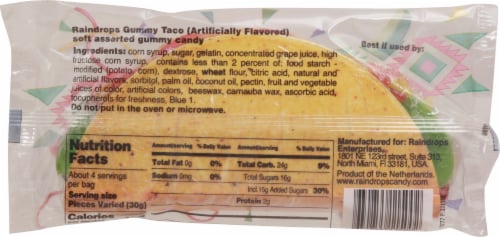 Raindrops® Gummy Taco Perspective: back