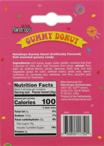 Raindrops® Mix & Sprinkles Gummy Donut Perspective: back