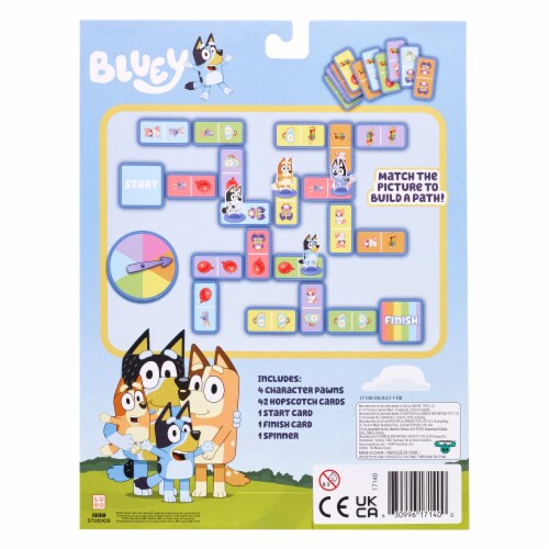 Bluey Hopscotch Race Card Game 1 Count Perspective: back