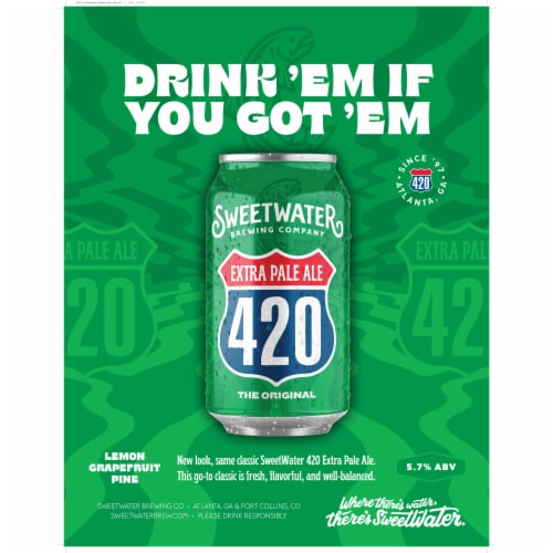 SweetWater Brewing Co. 420 Extra Pale Ale Perspective: back