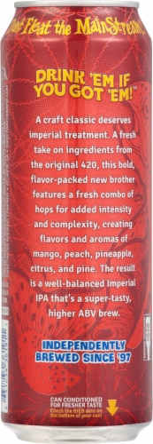 SweetWater Brewing Company® 420 Imperial IPA Craft Beer Single Can Perspective: back