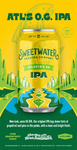 SweetWater Brewing Company IPA Cans Perspective: back