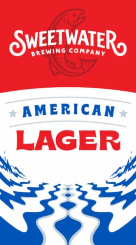 SweetWater Brewing Company Lager 12 Pack 12oz Cans Perspective: back
