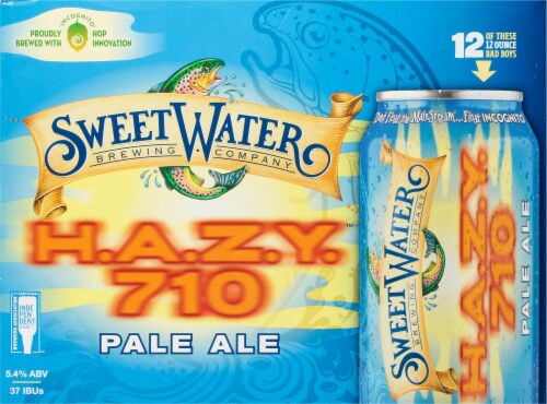 SweetWater Brewing Co.® H.A.Z.Y. 710 Pale Ale Beer Perspective: back