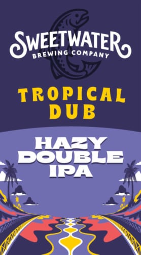 SweetWater Brewing Company H.A.Z.Y. Double IPA 6 Pack 12oz Cans Perspective: back