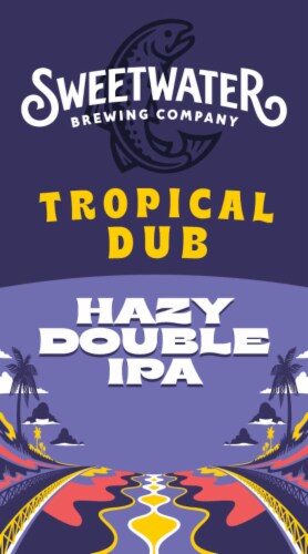 SweetWater Brewing Company H.A.Z.Y. Double IPA 6 Pack 12oz Cans Perspective: back