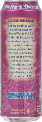 Sweet Water Brewing Company® Hazy IPA Beer Single Can Perspective: back