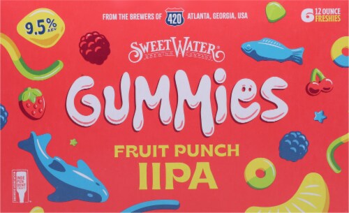 SweetWater Brewing Company Gummies Tropical 6 Pack 12oz Cans Perspective: back