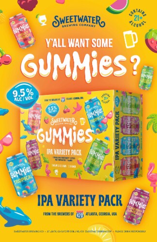 SweetWater Brewing Co. Gummies IPA Variety Pack Perspective: back