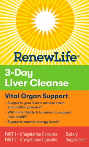 RenewLife® 3-day Liver Cleanse Dietary Supplement Perspective: back