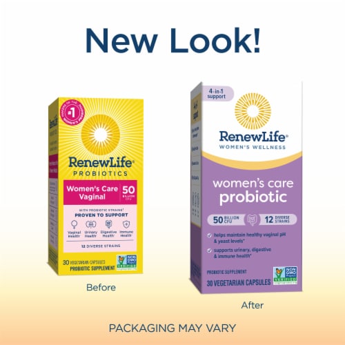 Renew Life Women's Care Vaginal Probiotics Capsules Perspective: back