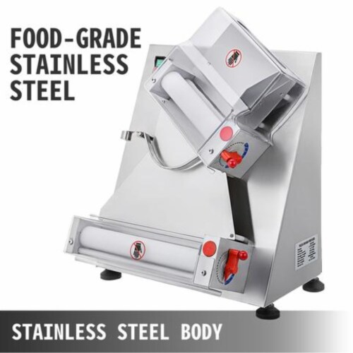 Electric Dough Sheeter Stainless Steel Pizza Dough Roller Sheeter 110V Perspective: back