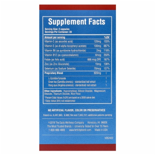 Fertility Blend for Men | Clinically validated Supplement That Naturally Improves Fertility Perspective: back