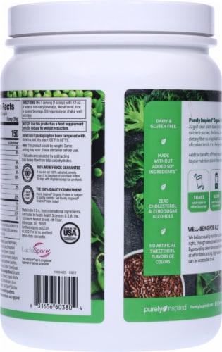 Purely Inspired® Organic Decadent Chocolate Protein Powder Perspective: back