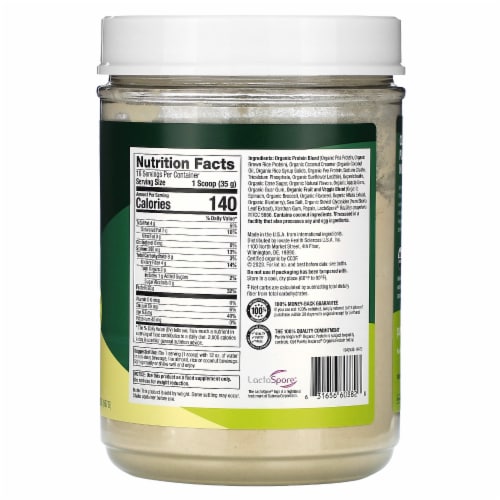 Purely Inspired® Organic Vanilla Protein Powder Perspective: back