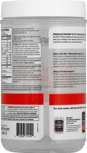 Six Star® Vanilla Cream Whey Isolate Perspective: back