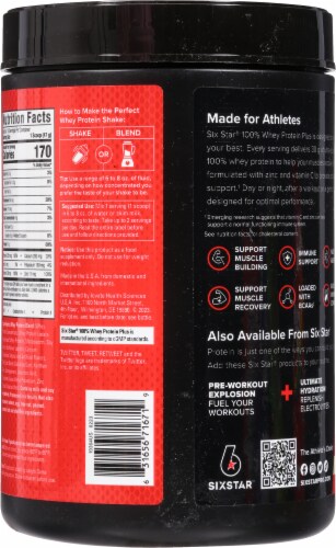 Six Star™ Vanilla Cream 100% Whey Protein Plus Powder Perspective: back