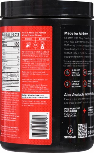 Six Star™ Elite Series Triple Chocolate 100% Whey Protein Plus Perspective: back