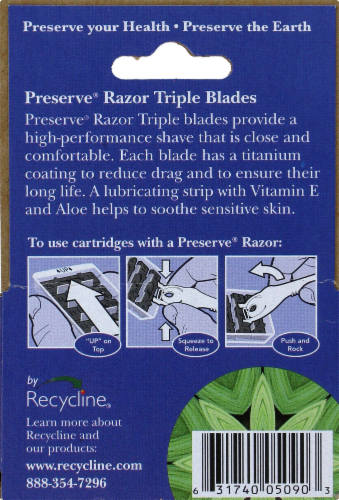 Preserve Triple Razor Blades Perspective: back
