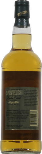 Speyburn Bradan Orach Highland Single Malt Scotch Whisky Perspective: back