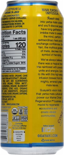 Guayaki Yerba Mate Organic Bluephoria Energy Drink Perspective: back