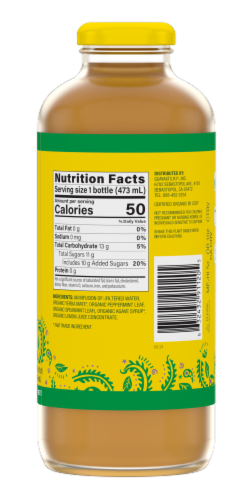 Guayaki Mint Terere Organic Yerba Mate Bottle Perspective: back