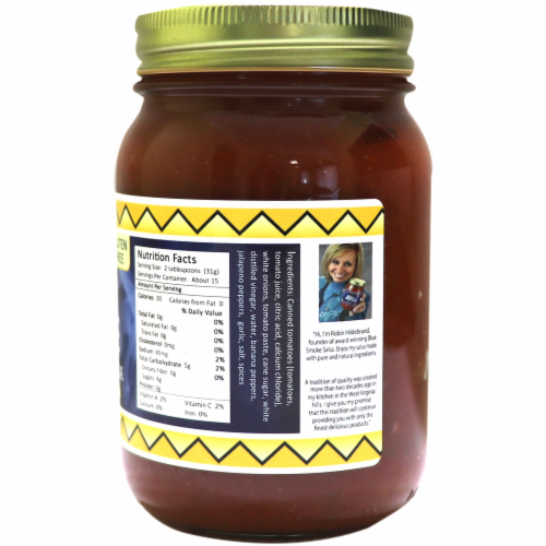 Blue Smoke Medium Sweet Onion Salsa Perspective: back