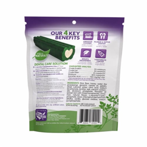 Every Day Naturals No Brush™ Toothpaste Natural Dental Chew Perspective: back