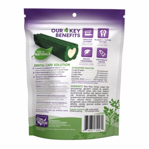 Every Day Naturals® No Brush™ Toothpaste Dental Chew Perspective: back