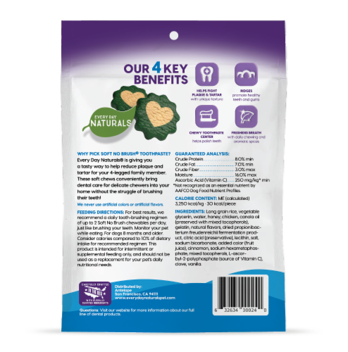 Every Day Naturals® Soft No Brush® Toothpaste for Small Dogs Perspective: back