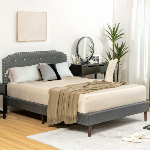 Button headboard bed frame discount