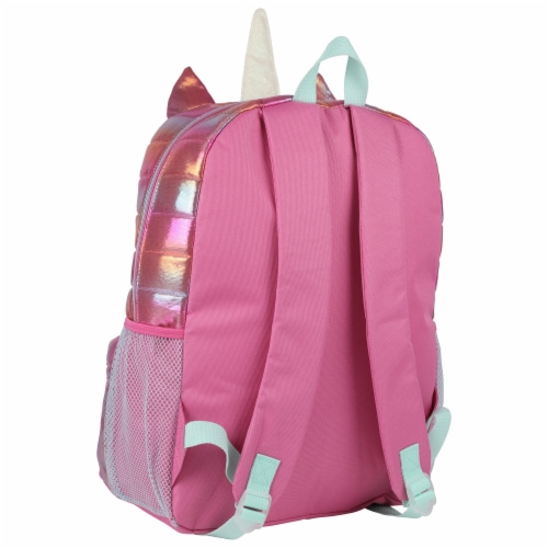 Cudlie Unicorn Squard Quilted Backpack Perspective: back