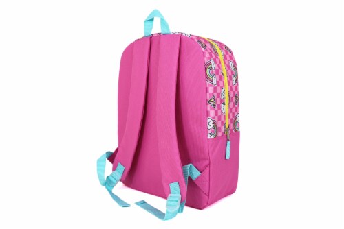 Cudlie Backpack Set - Gem/Rainbow/ Pink Checkered Perspective: back