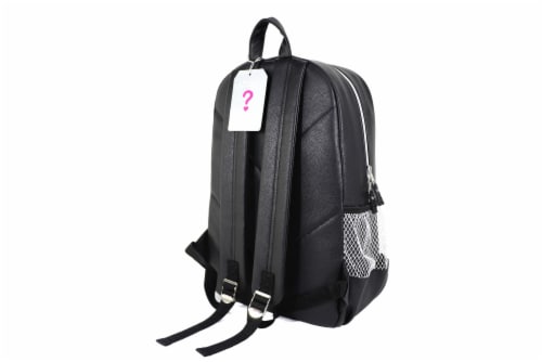Cudlie Woven Faux Leather Backpack - Black Perspective: back