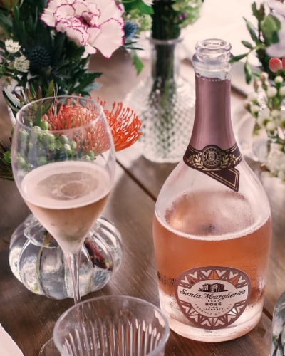 Santa Margherita Brut Rose Sparkling Wine Perspective: back