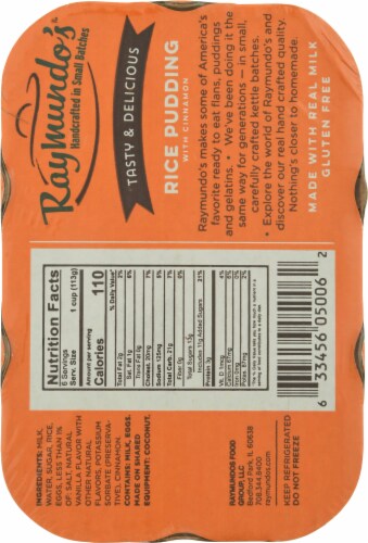 Raymundo's® Cinnamon Rice Pudding Perspective: back