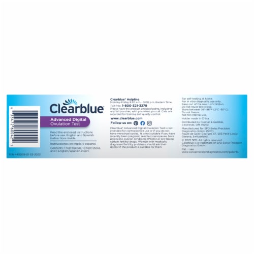  Clearblue Advanced Digital Ovulation Test-Pack of 10 Sticks :  Health & Household