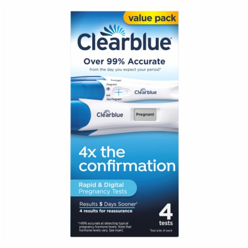 Clearblue Rapid & Digital Pregnancy Tests Perspective: back