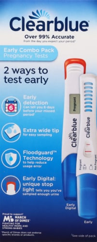 Clearblue® Early Combo Pack Pregnancy Test Perspective: back