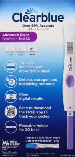 Clearblue Advanced Digital Ovulation Pack Perspective: back