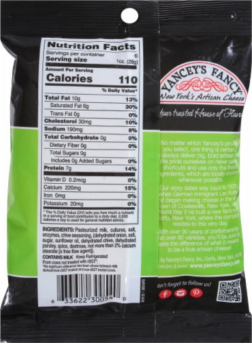 Yancey's Fancy® Chive Cheese Curds Perspective: back
