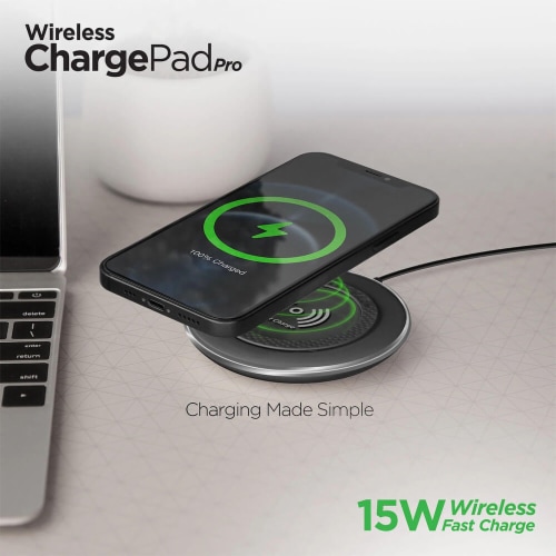 Hypergear 15390 ChargePad Pro 15W Wireless Fast Charger - Black Perspective: back
