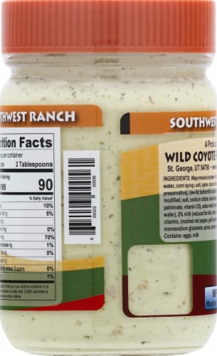 Wild Coyote Southwest Ranch Dressing Dip Perspective: back