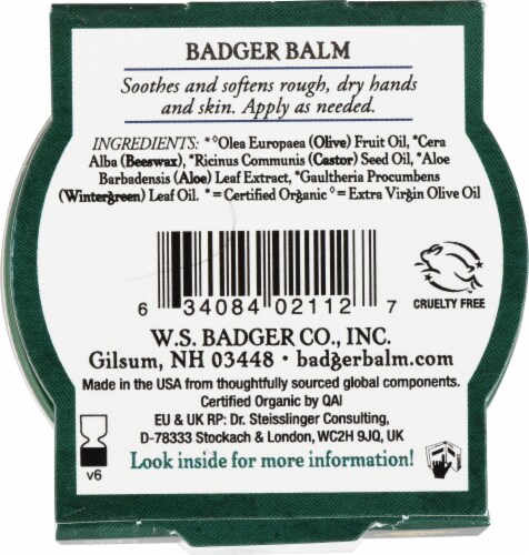 Badger Balm Organic For Hardworking Hands Lotion Perspective: back