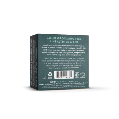 Badger® Navigator Class Jojoba & Baobab Shampoo Bar Perspective: back