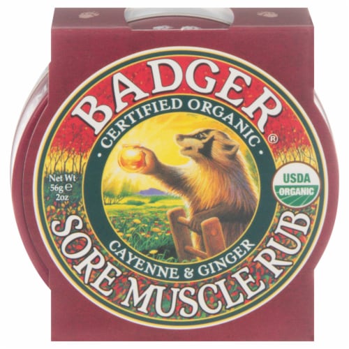 Badger® Cayenne & Ginger Sore Muscle Rub Perspective: back