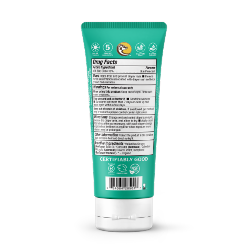 Badger® Calendula With Beeswax & Sunflower Zinc Oxide Diaper Cream Perspective: back