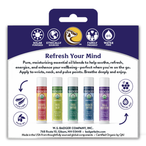 Badger® Aromatherapy Travel Kit Perspective: back