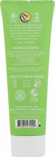 Badger Unscented Fair Trade Certified Aloe Vera Gel Perspective: back